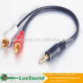 AV cable,Stereo MOLDED 3.5 jack to 2RCA male A/V cable